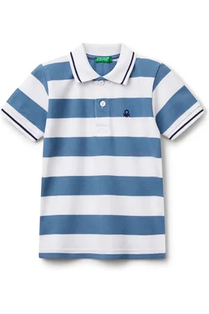 Benetton Younger Drenge Stribet 100% Bomuld Polo-skjorter9298cm