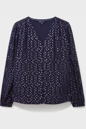 J.Crew Lola Metallisk Slips Back Bluser44