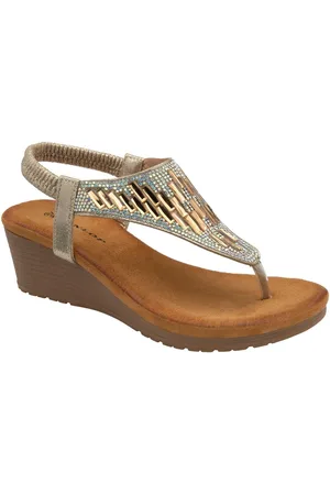 Dunlop Toe-Post Wedge Elasticated Sandalseu37