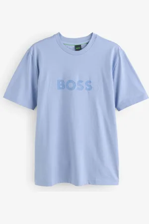 HUGO BOSS Double Logo Graphic Print 100% Cotton Jersey T-Shirtlarge