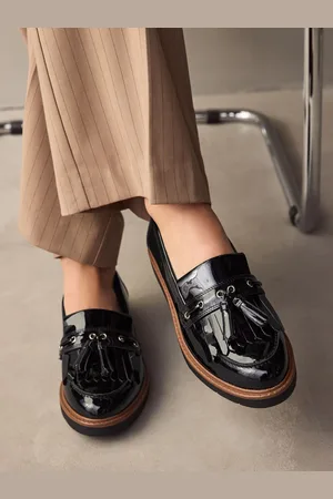 Next Forever Comfort Chunky Patent Tassel Detail Loafers
