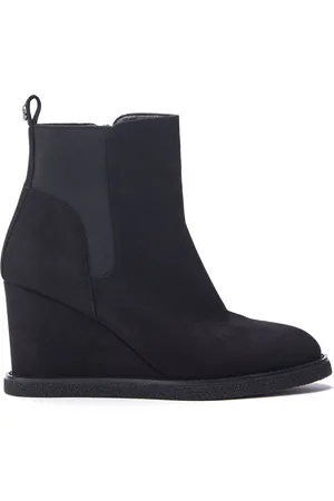 Moda In Pelle Pieux Wedge Heel Chelsea Black Boots