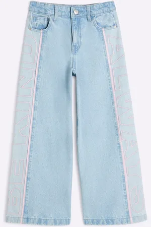 River Island Girls Wide Leg 100% Cotton Jeans122128cm