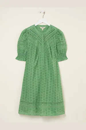 Fat Face FatFace Broderie 100% Cotton Dress