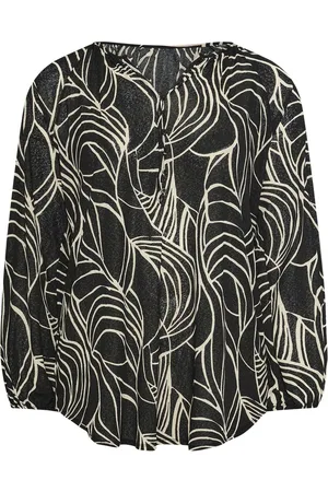 Evans Rød Geometrisk Tryk Boho Bluser46