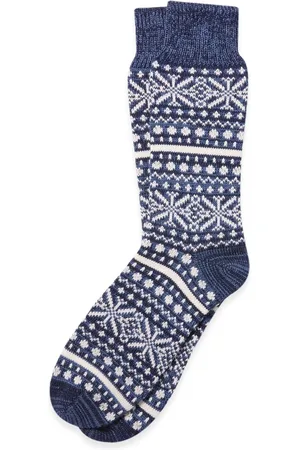 CELTIC & CO. Mens Merino Cotton Pattern Socksmedium