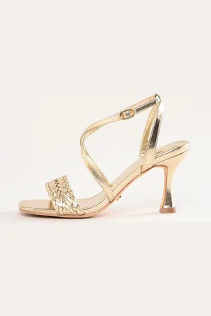 Lipsy London Mid Heel Cross Over Faux Leather Strappy Sandalseu42