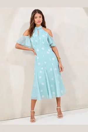 Lipsy London Cold Shoulder Halter Neck Midi Dress34
