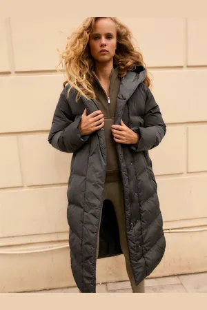 Next Premium Long Padded Hooded CoatL Høj