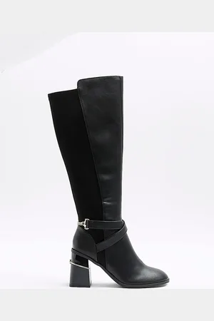 River Island Stræk Blocked Heeled Støvler