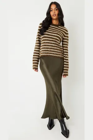 Threadbare Maxi Velvet Slip Skirt42