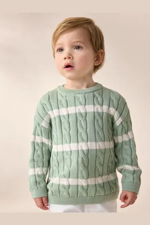 Next Stripe Cable Knit Crew Neck Jumper (3mths-7yrs)3 - 6 måneder (62 - 68cm)