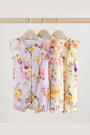 Next Print Baby 100% Cotton Rompers 3 Pack6874cm