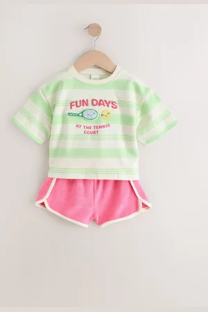 Next 100% bomuldstop og shortssæt (3mdr.-7år)110116cm