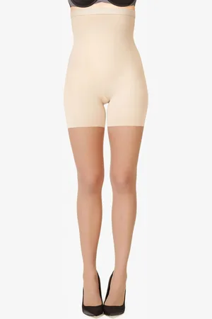 Spanx Shaping High-Waisted Mid-Thigh Sheers Nude TightsM