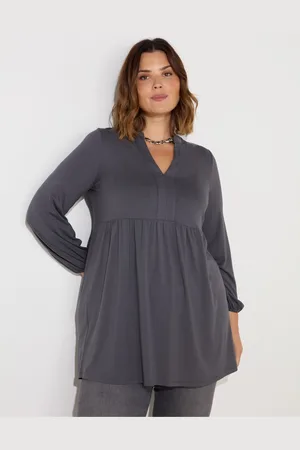 Live Unlimited London Curve Jersey Nehru Collar Tunic52