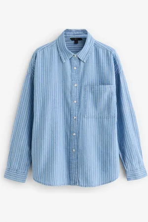 Next Lightweight 100% Cotton Denim ShirtXL Høj