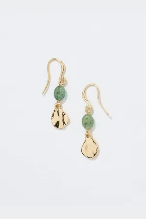 Fat Face FatFace Stone Oval Drop EarringsEn