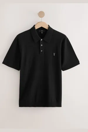 Next Normal pasform Cotton Rich Kortærmet Knit Polo-skjorterMiddel