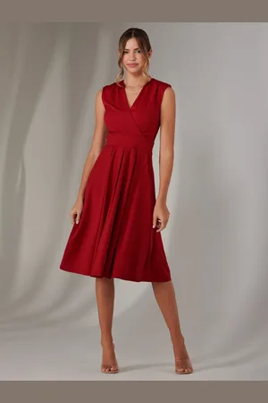 Jolie Moi Plain Sleeveless Midi Dress44