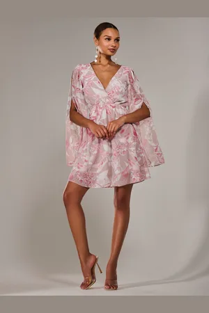 Jolie Moi Chiffon Split Sleeve Mini Dress36