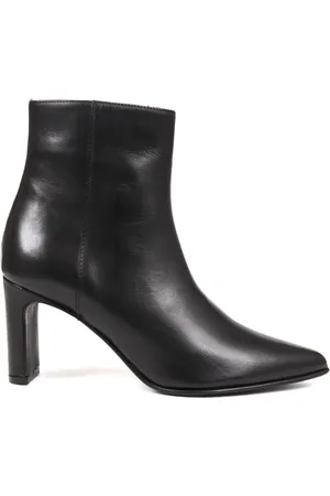 JONES BOOTMAKER Capriana Heeled Black Ankle Boots