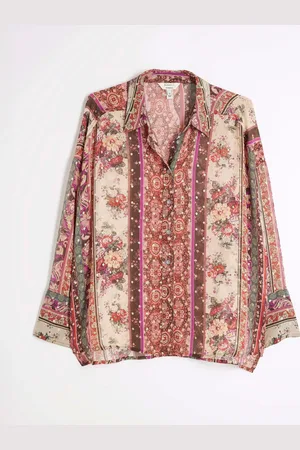 River Island Long Sleeve Floral Print Shirt36