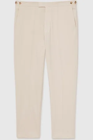Reiss Putney Cotton Slim-Fit Suit Trousers With Stretch36r
