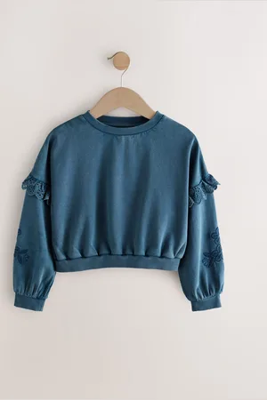 Next 100% Cotton Embroidered Boxy Long Sleeve Sweatshirt (3-16yrs)5 år (110cm)