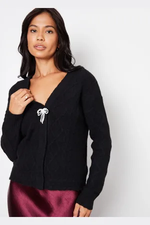 Threadbare Sløjfe Detail Cable Knit Cardigan40