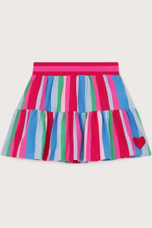 Monsoon Stripe Tiered 100% Cotton Skort9 - 10 år (134 - 140cm)