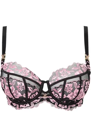 Ann Summers Endless Attraction Foiled Embroidery Fuller Bust DD+ Non-Padded Plunge Bra44 DD