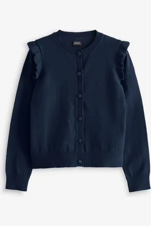Next Cotton Rich Frill Shoulder School Cardigan (3-16yrs)9 år (134cm)