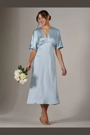 Jolie Moi Satin A-Line Midaxi Dress