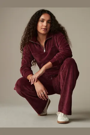 Next Velvet Soft Touch Jersey Fløjl Quarter Zip Co-ord SweatshirtXL almindelig