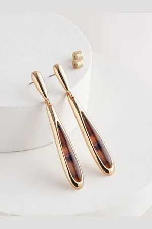 Next Resin Teardrop Earrings Made With Recycled MetalsEn