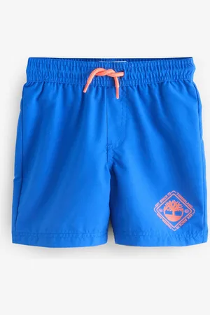 Timberland Blue Front Tie Logo Swim Shorts6 år (116cm)