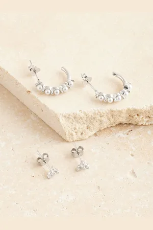 Next Pearl Hoop and Stud Earrings PackEn