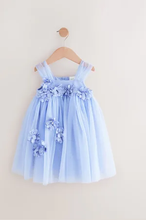 Next Sleeveless Flower Mesh Dress (3mths-7yrs)9 - 12 måneder (74 - 80cm)