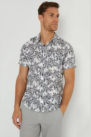 Threadbare Tropical Tryk Kortærmet SkjorterSmall