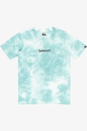 Quiksilver Youth Tie-Dye Frog Ritual Short Sleeve Back Print Logo 100% Cotton T-Shirt140146cm