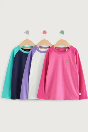 Little Bird Long Sleeve 100% Cotton T-Shirts 3 Pack2 - 3 år (92 - 98cm)