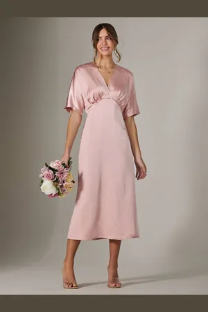 Jolie Moi Satin A-Line Midaxi Dress