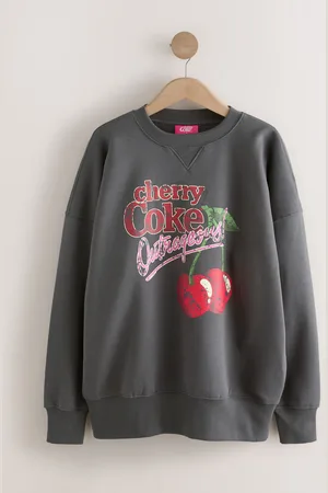 Next License Cherry Coke Washed Charcoal Crewneck SweatshirtStor