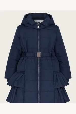 Monsoon Belted Ruffle Coat3 - 4 år (98 - 104cm)