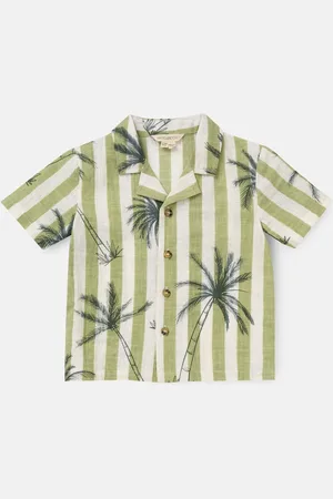 Angel & Rocket 100% Cotton Benny Palm Print Resort Shirt8086cm