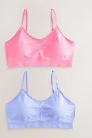 Next Seam Free Strappy Crop Tops 2 Pack with Removable Lightly Padded Cups (7-16yrs)166168cm