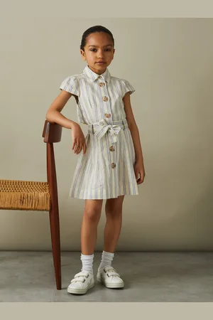 Reiss Selena Cotton-Silk Striped Dress4 - 5 år (104 - 110cm)