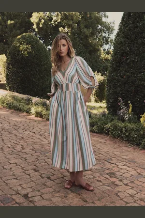 Laura Ashley Holiday Stripe Midaxi Dress44