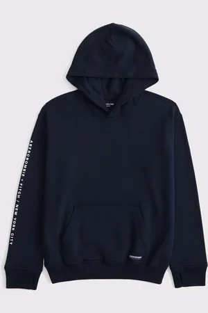 Abercrombie & Fitch Grey Back Graphic Logo Hoodie15 - 16 år (170 - 176cm)